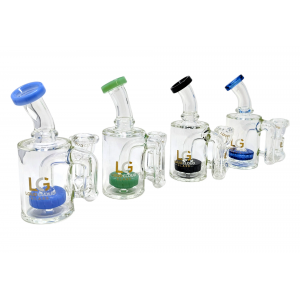 6" Loud Cloud Glass W/ Matrix Perc Cylinder Banger Hanger Water Pipe W/ Banger - [SI-101]